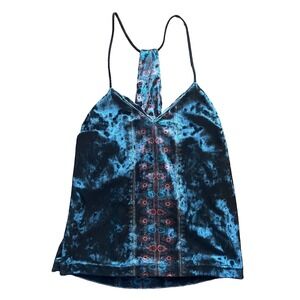 Sam & Lavi Velvet Tank Top Boho Floral Festival Fairy Size XS